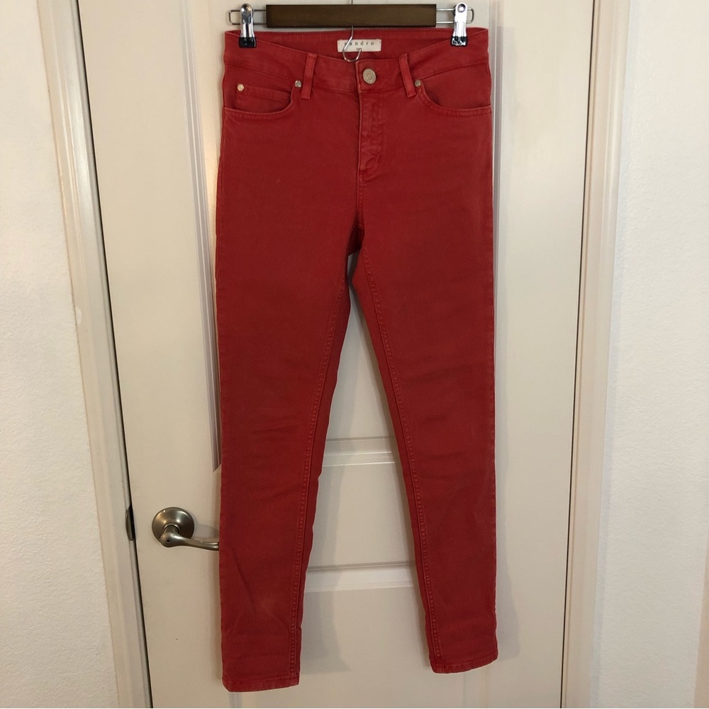 Sandro Paris Red Jeans Designer denim Sz 27